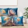 Funda de Almohada Medusa Transfronteriza Jit Estampado Marino Hogar Explosión Verano Cojín Grande Piel de Durazno Decoración