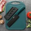 Atacado de fábrica piquenique ao ar livre faca de aço preto portátil aço inoxidável faca para cortar carne conjunto de facas de cozinha para tábua de corte