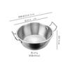 Tazón Coreano Binaural para Vino de Arroz Tazón de Acero Inoxidable Comercial Tazón para Snacks de Pollo Frito Papas Fritas Condimento para Comida Coreana Tazón de Arroz para Exteriores Tazón para Fideos