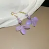 Pendientes de Borla de Flor de Perla Rosa Plateada Clavos de Oreja Pequeños Frescos Estilo Mori Accesorios de Oreja de Alta Gama Moda Venta al por Mayor
