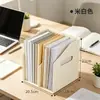 Suporte de mesa para livros, caixa de armazenamento portátil, estante de livros espessa para estudantes, divisória, organizador de livros, porta-arquivos de escritório