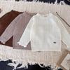 Liquidación, Sin Devoluciones ni Cambios: Suéter Base de Punto Redondo para Niñas Estilo Ins Otoño e Invierno, Suéter de Lana Base Jacquard de Canalé para Bebé Niña