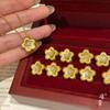Loja de ouro Jin Yan com colar de flor de ouro pequeno trefilado com broca de ouro de areia, pulseira de joias de ameixa de alta qualidade para namorada