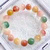 DropshippingNovo Estilo Pulseira de Contas Redondas Cor de Blush Borrado Bodhi, Pulseira de Contas de Oração Budista Macia e Elegante para Homens e Mulheres