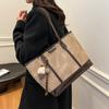 Bolso de PU de gran capacidad para mujer, bolso de mano retro de moda, versátil, para hombro y axila, otoño 2025