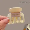 Pinza para el cabello con letras simples para mujer, cola de caballo alta, fija, de tamaño pequeño, con agarre para la mitad del cabello, pinza de tiburón, elegante pinza de calabaza, accesorio para la cabeza