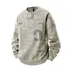 Sudadera Pesada de Manga Larga para Otoño e Invierno, Talla Grande, Cuello Redondo, Diseño de Letras Estampadas Completas para Hombre, Top para Hombre, Aliexpress