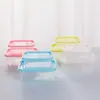 Caja Rectangular de Almacenamiento de Grado Alimenticio Caja para Refrigerador y Microondas Caja de Almacenamiento de Cocina Caja de Plástico Transparente Sellada Caja de Almacenamiento