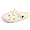 2024 Nuevos Zapatos de Agujeros Sandalias de Verano para Mujer Playa Ciber Celebridad Dibujos Animados Medias Pantuflas para Hombre Exterior Baotou Suela Suave