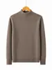 Suéter de Punto de Cuello Alto de Manga Larga Cálido para Mujer, Estilo Nuevo de Otoño e Invierno, Color Sólido