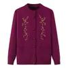 Casacos de Primavera e Outono para Mulheres de Meia-Idade e Idosas, Suéteres de Vovó, Cardigans Grossos de Tricô com Forro de Fleece para Mulheres, Roupas de Inverno para Senhoras Idosas