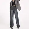 Jeans holgados de pierna recta para mujer, primavera, otoño, invierno 2025 nuevo modelo, de cintura alta, adelgazantes, pantalones de pierna recta para personas menudas