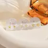 Pendientes Cuadrados de Zirconia con Pasador de Plata para Mujer, Pendientes Pequeños y Exquisitos, Modernos, Sencillos, Versátiles para el Día a Día, Venta al por Mayor