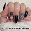 1.2mm 1440 Mini Micro Diamantes Decorações para Nail Art Diamantes Soltos Transparentes Iridescentes com Fundo Pontiagudo Decorações DIY para Unhas