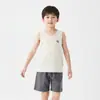 Colete infantil de algodão puro, colete pequeno para usar por baixo, camada interna respirável antibacteriana, pijama infantil, preço especial de liquidação