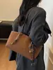 Bolso Retro de Nicho para Mujer Otoño 2025 Nuevo Moda de Nicho Estampado de Leopardo Simple para Viajar Bolso de Hombro/Axila Tote