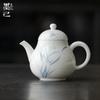 Moji Jade Barro Blanco Porcelana Pintado a Mano Orquídea Tetera de Cerámica Juego de Té Kung Fu Olla de Mano para el Hogar Filtro de Agujeros de Bola Hervidor de Otoño