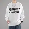 Moletom de Lã Popular para Homem de Comércio Exterior, Moletom Pulôver Estampado com Personagem para Jovens Sem Capuz, Moletom Unisex para Casal