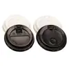 Tapa para Bebida Caliente 80/89 Tapa para Vaso de Papel de Té de Leche Agujero Único y Doble Tapa Desechable de Interruptor para Café Tapa de Ampolla de PP Fabricante Stock Listo