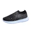 Comercio exterior transfronterizo talla grande Primavera y Otoño nueva moda casual pedrería tejido volador estilo deportivo para mujer zapatos casuales para mujer en stock