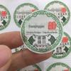 Etiqueta de papel de mascaramento adesivo transparente adesivo impressão rolo de cor adesivo adesivo etiqueta fabricante de etiqueta de marca registrada