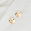 Colgante de Corazón Hueco en Oro de 14K, Accesorio DIY con Diseño Lineal, Aretes de Corazón, Colgante para Collar, Estilo Minimalista