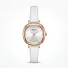 Nuevo Reloj Cuadrado Pequeño Retro para Mujer Oro Rosa Cuadrado Correa de Cuero Reloj de Cuarzo para Mujer Reloj de Pulsera Simple de Lujo Venta al por Mayor