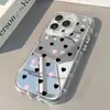 Espejo Pantalla Completa Corazones Flores Adecuado para Iphone16Pro Max Apple 14 Funda de Teléfono Móvil Estilo Europeo y Americano 17Pro Estilo Coreano