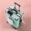 Maleta de gran capacidad con marco de aluminio y ruedas resistentes y duraderas, con ruedas omnidireccionales, adecuada para viajes de negocios y como maleta de viaje con protección de contraseña.