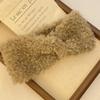 Faixa de cabelo de pelúcia de inverno faixa de cabelo retrô elástico proteção de orelha faixa de cabeça lado largo engrossado quente à prova de frio moda faixa de cabelo feminina