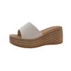 Novas Sandálias Anabela Femininas, Chinelos de Plataforma Estilo Coreano, Chinelos de Verão Femininos da Moda para Exterior
