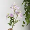 Flores Artificiais com 3 Cabeças, Hortênsias Coloridas para Decoração de Casa, Arranjos de Casamento e Arranjos Florais para Casamentos, Hortênsias Multicoloridas Transfronteiriças