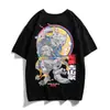 Camiseta de Manga Corta de Marca de Moda para Hombre, Verano, Estilo Harajuku Street, Holgada, Estilo Europeo Americano Bf