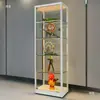 Vitrina de cristal con luces, transformador de bajo voltaje, opciones de luz blanca y luz cálida, altura ajustable para las luces