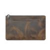 Carteira Longa Clutch de Couro Crazy Horse Carteira com Zíper de Couro Genuíno Masculina Carteira Masculina Clutch Multifuncional Bolsa Clutch