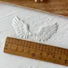 Cuero PU Felpa Grabado Alas de Murciélago Diablo Material Hecho a Mano DIY Decoración Lolita Accesorios de Abanico de Soporte