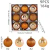 Nuevos Colgantes para Ventana de Bolas de Navidad Pintadas Regalos Festivos Bolas para Colgar en el Árbol de Navidad Bola Electroplateada Multicolor Transfronteriza Caja de Regalo