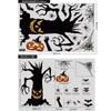 Adesivos de terror transfronteiriços de Halloween, adesivos eletrostáticos de morcego fantasma de casa mal-assombrada, adesivos de decoração de caveira de janela de vidro de Halloween