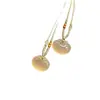 Colgante de Bloqueo de Paz de Calcedonia Natural Tipo Hielo Ágata Cerradura de Bebé Joyería de Jade Colgante de Jade para Mujer Accesorios de Cadena para Clavícula Venta al por Mayor