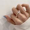 Anillo de turmalina vintage para mujer, diseño de nicho, resistente a la decoloración, anillo para el dedo índice con cuentas coloridas, anillo de plata rota, venta al por mayor