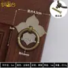 Maçaneta de Trevo de Quatro Folhas Nova Chinoiserie Antiga Orifício Único Maçaneta de Cobre Puro Anel de Suspensão Totalmente de Cobre Maçaneta de Porta de Gaveta Armário Latão