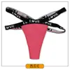 Europa y Estados Unidos comercio exterior transfronterizo lencería femenina letra cintura elástica tanga sexy para mujer Bragas