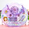 Collar de uñas con diseño de sirena de Sofía para niños, pegatinas para uñas seis en uno, pegatinas de diamantes