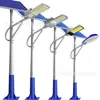 Postes de luz solares externos para áreas rurais, luzes de pátio integradas em projeto completo, iluminação LED externa de alta potência ultrabrilhante