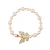 Pulsera de Perlas Shijia Mariposa Estilo Francés Lujo Ligero Elegante Versátil Diseño de Nicho Joyería Personalizada