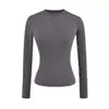 Alternativa skims Kim Kardashian camiseta de manga larga con cuello redondo ajustada para mujer elástica ajustada adelgazante ropa interior top acanalado de chica popular