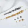 Cuentas de Titanio Acero No Descolorables para Ábaco, Cuentas de Platillo Volador, Cuentas Espaciadoras, Accesorios para Joyería de Pulseras Collares, Material de Cuentas de Acero Inoxidable