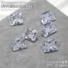 Nova decoração de unha de cristal zircônia transparente com formato especial, diamante, esmalte flash, açúcar de rocha, quadrado, joias de unha, atacado