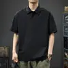 2025 Nueva Camisa Polo de Manga Corta con Cuello Camisero para Hombre de Verano Delgada Fresca Holgada Talla Grande Camisa Casual de Media Manga