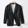 Ropa de Hombre Transfronteriza El Popular Traje Casual para Hombre de Amazon Chaqueta de Una Sola Capa Color Sólido Algodón y Lino Moda Casual Tops para Hombre
